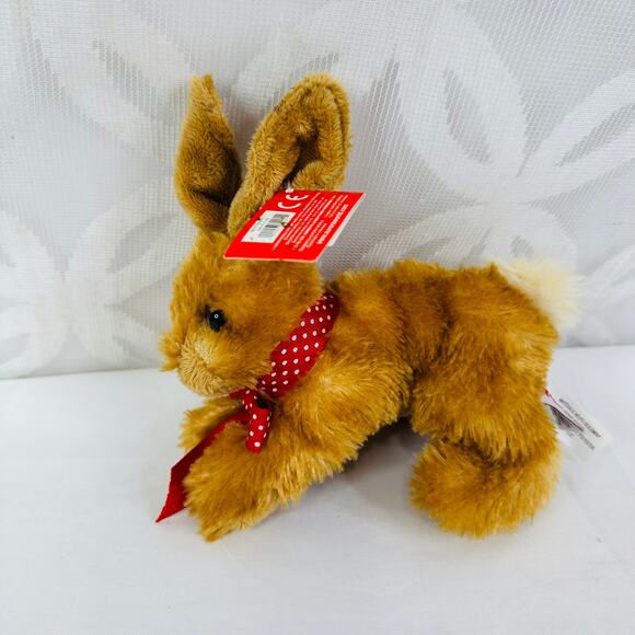 5 for $25| Aurora Bitty Bunny Brown Rabbit 8" Stuffed Animal Soft Plush - Picture 6 of 6